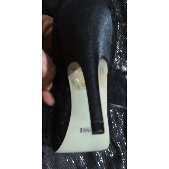 PACO MENA by MENBUR Pearl Embellished Leather Peep Toe Pumps size 37 - Picture 8 of 11